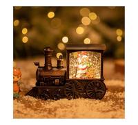 YOSEDVCB Carillon Natalizio a Forma di Treno con Sfera di Neve Musicale Che Suona la Canzone di Buon Natale, Regalo di Decorazione Natalizia, Regalo di Decorazione for la casa di Natale(D)