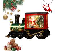 YOSEDVCB Carillon Natalizio a Forma di Treno con vortice d'Acqua e Glitter, Lanterna Natalizia con Palla di Neve Musicale e illuminata, for Innamorati, Amici e Bambini.(#F)