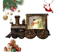 YOSEDVCB Carillon Natalizio a Forma di Treno con vortice d'Acqua e Glitter, Lanterna Natalizia con Palla di Neve Musicale e illuminata, for Innamorati, Amici e Bambini.(#B)