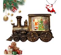 YOSEDVCB Carillon Natalizio a Forma di Treno con vortice d'Acqua e Glitter, Lanterna Natalizia con Palla di Neve Musicale e illuminata, for Innamorati, Amici e Bambini.(#a)