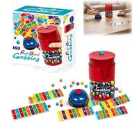 YOSEDVCB Gioco for Due Giocatori Acchiappa Perline, Set di Bingo con Abbinamento di Colori, 90 Perline E 6 Carte Codice, 1 Campanello E Un Barattolo di Perline, Affina I Riflessi