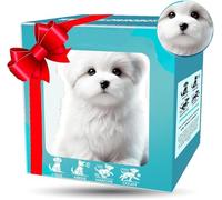 YOSEDVCB Nuovo Cane Robot AI 2025, Cane Robot AI Realistico, Cane Di Peluche Interattivo For Adulti, Che Si Comporta Come Un Vero Cucciolo: Cammina, Abbaia, Scodinzola(C#white)