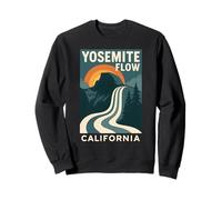 Yosemite Flow Cascata Camicia Retro Dome Nature Felpa