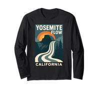 Yosemite Flow Cascata Camicia Retro Dome Nature Maglia a Manica
