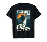 Yosemite Flow Cascata Camicia Retro Dome Nature Maglietta