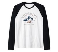 Yosemite Parco Nazionale della California Bear Nature Lover Maglia con Maniche Raglan
