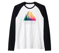 Yosemite Parco Nazionale Vintage Retro Half Dome Camp Capitan Maglia con Maniche Raglan