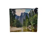 Yosemite UNESCO Patrimonio Mondiale Stati Uniti Montagna - Astuccio per trucco in tela effetto lino, 15 x 10 cm, Yosemite 2, 15 x 10 cm, Astuccio per il trucco