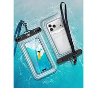 YOSH Galleggiante Custodia Impermeabile Smartphone, Custodie Subacquee per Nuoto [2 Pezzi], Borsa Impermeabile con Cordino Aggiornato per iPhone 17 16 Pro Max Samsung S26 S25 Ultra 7,0" Incolore