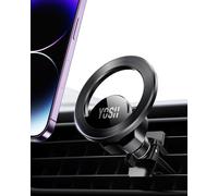 YOSH Porta Cellulare Auto Magnetico per MagSafe, Design Ultraleggero & 20 x N55 Magneti, Supporto Magnetico Super Stabile, Porta 360° Rotation, per iPhone 16/15/14/13/12 & Samsung ecc