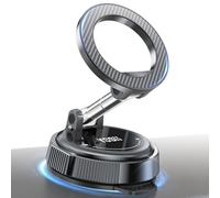 YOSH Supporto Auto per Magsafe, Porta Cellulare Magnetico con Aspirazione Sottovuoto [Magneti N56], Braccio Pieghevole Rotante 360° per Cruscotto e Parabrezza, per iPhone 17-12 Samsung Pixel