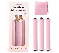 YOSHUYUKI - Bigodino per capelli senza calore per dormire, in raso, per la notte, set di bigodini grandi in spugna per capelli lunghi e corti, strumenti per lo styling delle donne, rosa.