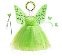 YOSICIL Costume trilly bambina Ragazze Principessa costume trilly Bambina Gonna in Tulle Trilli Tinkerbell Costume Festa di Compleanno Carnevale Cosplay Natale,verde 130