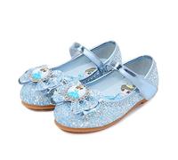 YOSICIL Ragazza Principessa Elsa Scarpe Bambini Sandali Piatti con Paillettes Cristallo Baby Dancer Mary Jane Scarpe per Cosplay Halloween Carnevale Regalo di Compleanno, Blu, 22