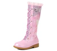 YOSICIL Stivali da ragazza principessa Stivali da Neve bambini Scarpe frozen pelliccia suola morbida ragazze stivaletti da principessa singoli stivali donna invernali eleganti nuovo