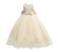YOSICIL Vestito da Principessa da Ragazza in Tulle Fiore Bambini Abito da Sposa Principessa in Pizzo Sposa Senza Maniche Abito da Sera Festa di Compleanno Matrimonio,130