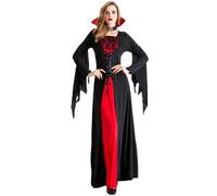 YOSICIL Vestito Donna Costumi di Carnevale Adulti Halloween demonio vampiro sposa morte mago cosplay retro corte costume da donna per Halloween carnevale cosplay,XL