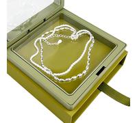 YOSKAEDI Doppio bracciale da donna con perle di chicco di riso, regolabile, per mamma e figlia, regalo personalizzato per la festa della mamma, Natale, compleanno, elegante braccialetto dell'amicizia