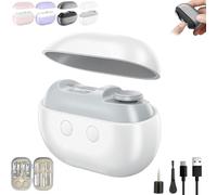 Yosody Fanyil Pubyfun Glosrity Sherum Easyclip Smart Nail Clipper, 3-in-1 Electric Nail Trimmer Polisher with LED Light, Rechargeable Automatic Nails Cutter for Seniors Kids Adults(bianca)