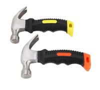 Yosoo 2 Pcs Mini Artigli Martello Set Ad Alto Livello in Acciaio a Carbone Manico TPR Strumento di Estrazione per Unghie Portatile per Lavoro Ad Artiglio Martellino Leggero Dimensione Compatta a