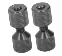 Yosoo 2pcs Pin di Allineamento della Flangia Portatile e Conveniente, Anodizza la Filetta di Alluminio M12 per Flange 0,5 a 14 Pollici 150 Libbre, Design Ergonomico, Costruzione in Alluminio (BLACK)