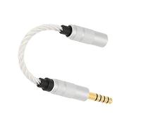 Yosoo 4,4 Mm Bilanciato a 3,5 Mm Stereo Stereo Silver TPE Trasparente TPE Trasparente, Buona qualità del Suono, per DAP con NW ZX507 NW WM1A WM1Z, per R2R2000 Adattatore per Cuffie Cavo
