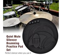 Yosoo 5pcs Tamburo Silenziatore Set di Tamburi Tamponi Pad di Pratica in Schiuma con 3 Muti di Piatti 1 Bassino Mute Booster 1 Rullante 4 Clamp/Holder per Tamburi Silenziosi