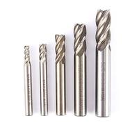Yosoo 5pz CNC Gambo Dritto Frese con 4 Scanalature Elicoidali, Cutter Hss 4/6/8/10/12 mm