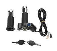 Yosoo Acceleratore Bici Elettrica, Manopole Dell'acceleratore del Manubrio della Bici Elettrica da 22 Mm con Impugnatura dello Schermo a LED E Battito a Chiave(Argento)