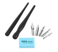 Yosoo Acciaio inossidabile Manga Cartoon Fumetto Disegno Pittura Kit Strumento Con 2 portapenne e 5 pennini per lavori di design in filigrana