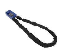 Yosoo Allarme per Bicicletta con Lucchetto, Catena in Acciaio Inossidabile, Telecomando e Serratura a Combinazione con Allarme a Vibrazione, Antifurto per Moto Resistente All'Acqua (BLUE)