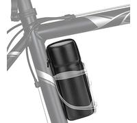 Yosoo Borsa per Attrezzi da Bicicletta, Borsa per Bottiglia da Bicicletta, Borsa per Kit da Bici Impermeabile, può Essere utilizzata Come Borsa per Attrezzi o Borsa per Bottiglia(Carbone Nero)