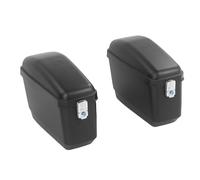 Yosoo Borse Laterali Rigide per Moto, Valigie Laterali Universali in Plastica Nera Opaca da 45 L con Serratura per Cruiser da Turismo, Bauletto Portabagagli Rimovibile per lo