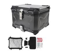 Yosoo Box per Moto, Borsa per Cuscino per Schienale per Bauletto per Scooter in Lega di Alluminio 55 Litri per Moto 17,72x15,35x13,78 Pollici per Casco