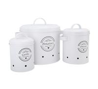Yosoo Cestino di Stoccaggio di Patate, Grande capacità, Materiale Elegante e Pratico, Premium, Mantener Organizzato con un Design di Facile Accesso, per Patate, Cipolla, Aglio, Contenitore in (WHITE)