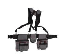 Yosoo Cintura Porta Attrezzi per Falegname, Cintura Porta Attrezzi per Elettricista in Tessuto Oxford 600D con Bretelle Tasche Borsa con Vita Regolabile per Lavoratori Edilizia