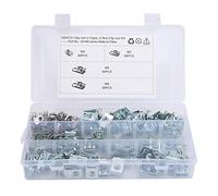Yosoo Clamp/Holder 160pcs Dado, 304 Fissaggio a U in Acciaio Inossidabile, Forte Connessione Elastica per i Pannelli del Corpo dell'auto