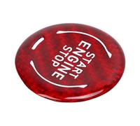 Yosoo Copertura Pulsante Start Stop C8, Protezione Pulsante Start in Fibra di Carbonio per 2020+, Copertura per Auto con Adesivo, Motore, Interruttore di Accensione (rosso)