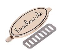 Yosoo Etichetta Fatta a Mano in Lega, 5 Set di Etichette Ovali per Portafogli di Sacchetti Fai -da -te Ampiamente Utilizzati Come Accessori per Cucire Gioielli per Regali (#3)