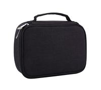 Astuccio pieghevole con 72 scomparti in tessuto di grande capacità, con cerniera, con maniglia, matite multistrato, organizer per riporre matite (colore: nero)