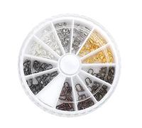 Yosoo Guardie a Filo da 120 Pezzi, Leggero e Portatili per Progetti per la Produzione di Gioielli, Materiale in Lega Lucida, Protezione Efficace del Filo, con Comoda Scatola di Plastica, Tutore di