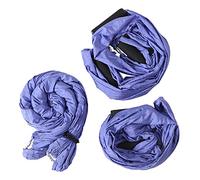 Yosoo Hammock Yoga dell'archione a Schiera Yoga Aereo per Fitness di Inversione con Manico in Schiuma Spessa Ad Altezza Regolabile 250 X 150 Cm (Purple)