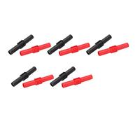 Yosoo Health Gear 10Pcs U22 4mm Spina a Banana Accoppiatore Adattatore Prolunga PVC Isolato Femmina a Presa Jack Connettore Prolunga Connettori Adattatori Nero Rosso per Test Elettrici 42mm