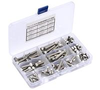 Yosoo Health Gear Bulloni Pollici UNC, Kit Viti 1/4 Pollice Esagono Incassato, 90 Pezzi 1/4-20UNC Bulloni a Testa Esagonale in Acciaio Inossidabile Kit Assortimento di Viti Esagonali