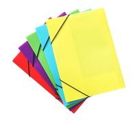 Yosoo Health Gear Cartella Portadocumenti in Plastica, 5 Pezzi Cartella Portadocumenti in Plastica 14x10 Pollici con Fascia Elastica, Organizer Carta di Grande capacità per Ufficio Scuola Casa