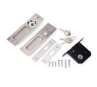 Yosoo Health Gear Chiusura a Porte Scorrevoli in Lega di Zinco, Serratura a Doppia Faccia in Legno Invisibile con 3 Chiavi a Filo Tracciare la Serratura della Porta Nascosta