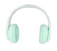 Yosoo Health Gear Cuffie Bluetooth Wireless Sopra L'orecchio, Cuffie Pieghevoli con Riduzione del Rumore con Luce Respiratoria Colorata, Design a Colori Macaron per Telefono e Laptop (GREEN)