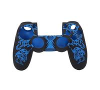 Yosoo Health Gear Custodia Morbida con Impugnatura in Silicone, Copertura Antiscivolo per Controller 4, Custodia Protettiva in Pelle per un Maggiore Comfort (Nero Blu)