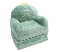 Yosoo Health Gear Divano per Bambini Sedia Pieghevole per Bambini, Mini Divano in Spugna in Tessuto Morbido con Schienale con Maniglie Larghe, Sedile in Dinosauro Verde Cartone Animato per Leggere