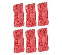 Yosoo Health Gear Fascia per Capelli in Microfibra per Trucco, 6 Pezzi, Fascia per Doccia, Morbida Elastica con Fiocco, per la Testa, 8 X 17 Cm, Spessa, Assorbente, Elasticizzata, Adatta per il